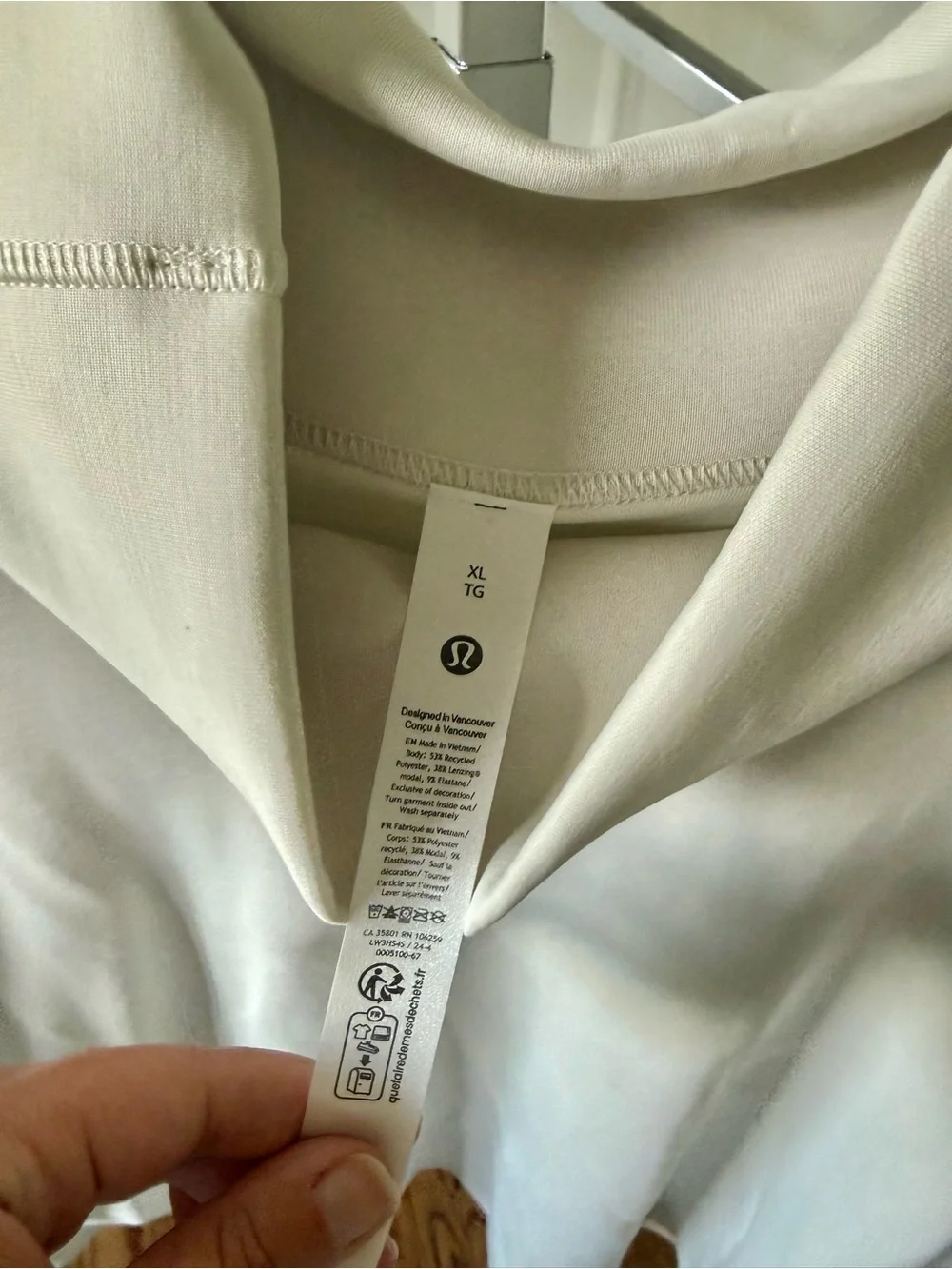 NWT Lululemon Softstreme Funnel-Neck Long Pullover in Bone Sz XL